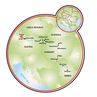 Danúbio no Primadonna: Passau, Belgrado e Viena Map