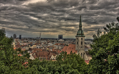 Biking through Bratislava in the Slovak Republic. Flickr:stefanw