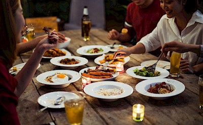 Settling down for dinner. Unsplash@Getty Images
