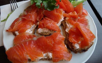 Salmon breakfast in Bergen, Norway. Flickr:Amanda