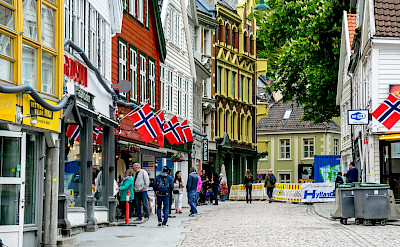 Flags flying in Bergen, Norway. Flickr:dconvertini