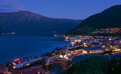 Sogndal, Norway at night. CC:Sergey Ashmarin
