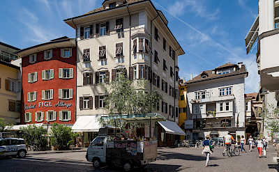 Kornplatz in Bolzano, Italy. Wikimedia Commons:tuxyso