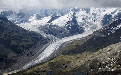 Morteratsch Glacier in Switzerland. Wikimedia Commons:Gunter Seggebaing