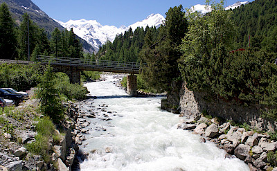 Roaring river at Morteratsch Glacier valley, Switzerland. Flickr:Patrick Nouhailler