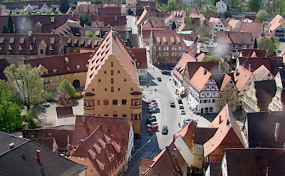Great architecture abounds on this Romantic Road tour. Here through Nördlingen, Germany. Wikimedia Commons:Mussklprozz
