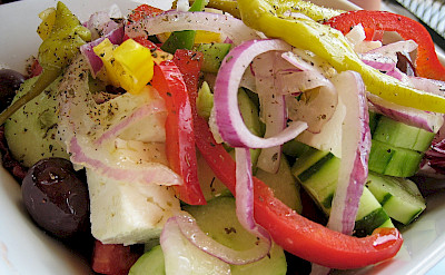 Greek salads aplenty, of course! Flickr:Stefanos Kofopoulos