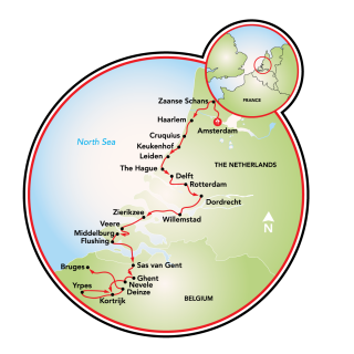 Amsterdam to Bruges and Bruges to Amsterdam - 14 days Map