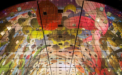 Ceiling of the Markthal in Rotterdam, South Holland, the Netherlands. Flickr:Tom Parnell