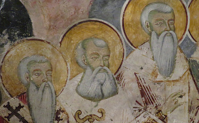 Religious figures at St Naum Monastery, Macedonia. Flickr:Dan