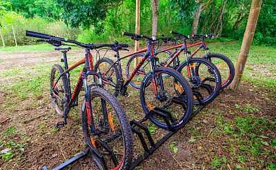 Bikes await at the Altair Galapagos Lodge on Santa Cruz Island.