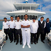 Your friendly crew on board the Beluga | Bike & Boat Tours