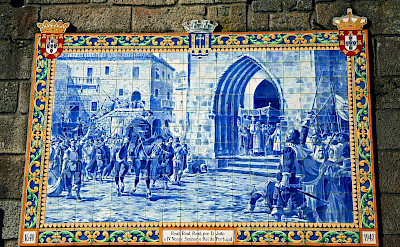 Beautiful blue tiles tell stories of long ago in Ponte de Lima, Portugal. Flickr:Vitor Oliveira