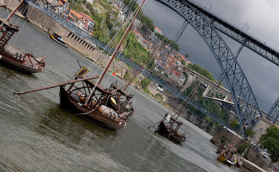 Storm brewing over the Duoro River in Porto, Portugal. Wikimedia Commons:Zoute drop
