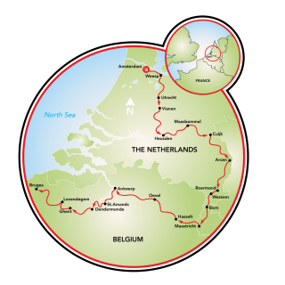 Amsterdam to Bruges via Maastricht - 14 days Map