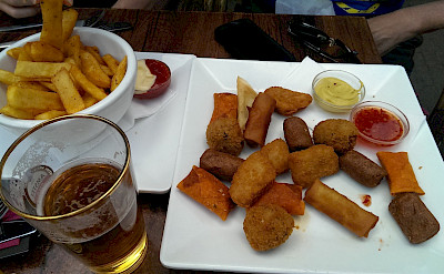 Fried treats in Amsterdam to fuel the bike tour! Flickr:fenlabalme