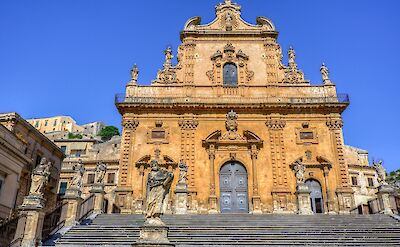 The Baroque fa&ccedil;ade of the Duomo di San Giorgio in Modica. unsplash:AntonioSessa