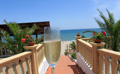 Champagne on the beach in Puglia, Italy. Flickr:drdcuddy