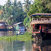 Kerala, India, Bike and Boat Photo