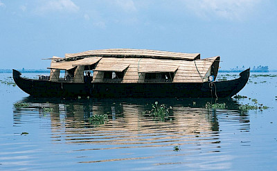 Rice boat in Kerala, India.