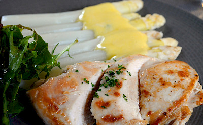 Spargel, or white asparagus, is another common dish in Alsace, France. Flickr:Pug Girl