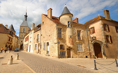 The characteristic beige stone in the small villages of Northern Burgundy, France. Flickr:random_fotos