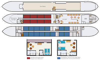 Deck plan | MS Provence | Bike & Boat Tour