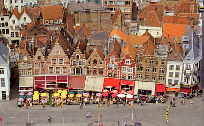 View from the bell tower in Bruges, West Flanders. Photo via Flickr:Benjamin Rossen