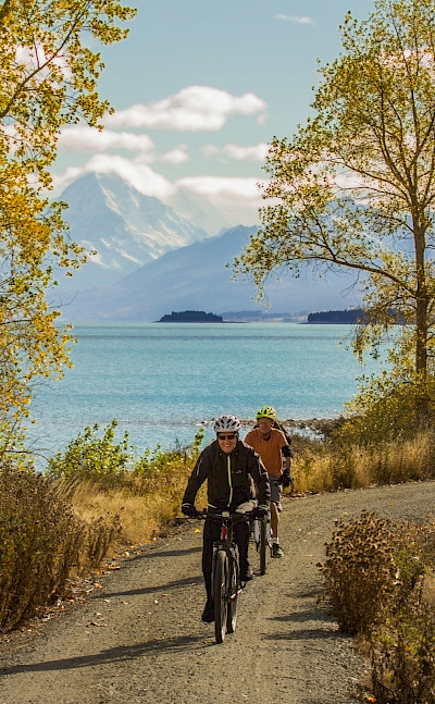 Plenty of lakes on the New Zealand Alps to Ocean Bike Tour.