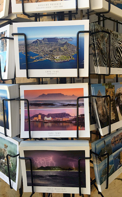 Postcards for sale in Cape Town, South Africa. Photo:Gea