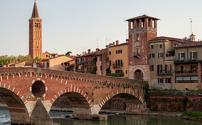 Lots of Italian history to explore in each Italian town en route. Here Verona. Photo via TO