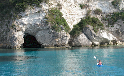 Kayaking on this great multi-adventure tour in Greece! Photo via TO