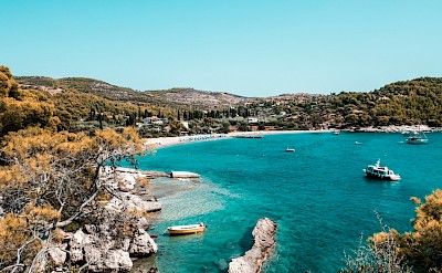 Boats in a bay, Spetses, Greece. Unsplash@Ramon Kagie