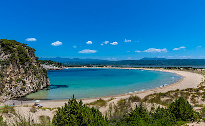 Crazy beaches on this Peloponnese and Saronic Islands Bike Tour! Photo via TO