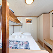 Triple or double bed cabin on Pape Privi Ship - Dalmatia Croatia Bike & Boat Tours