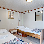 Twin bed cabin on Pape Privi Ship - Dalmatia Croatia Bike & Boat Tours