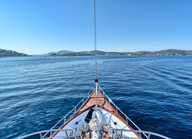 At sea on Pape Privi Ship - Dalmatia Croatia Bike & Boat Tours