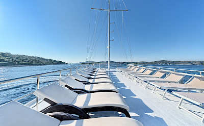 Sun deck on Pape Privi Ship - Dalmatia Croatia Bike & Boat Tours