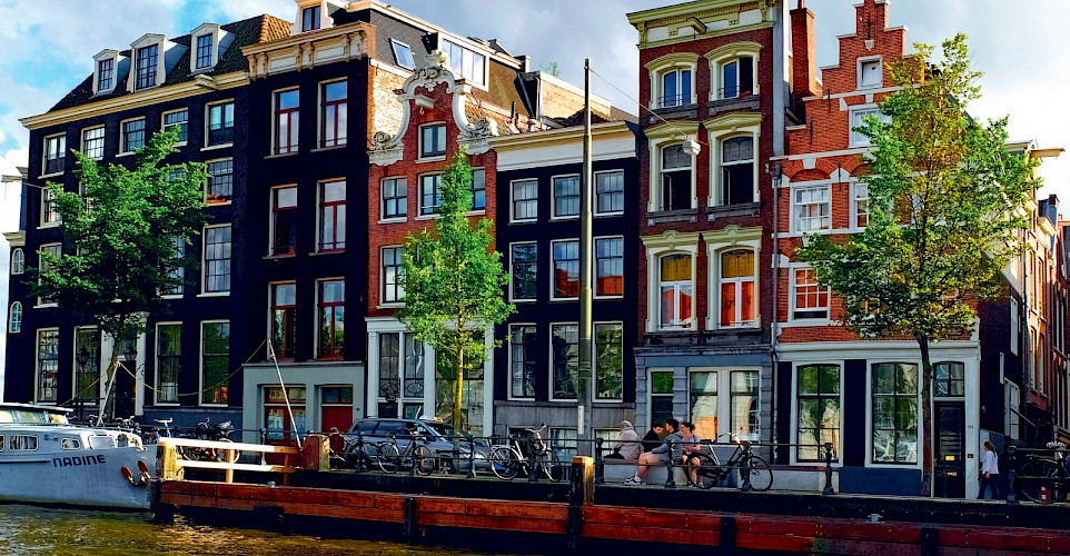 Amsterdam's famous gables in the Netherlands.