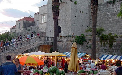Market on Korcula Island, Croatia. Flickr:Andrea Musi