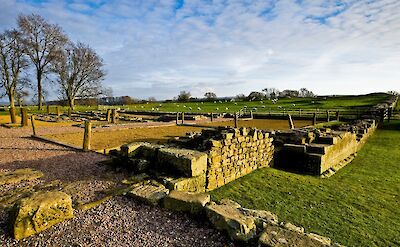 Birdoswald Roman Fort along Hadrian's Wall in Cumbria, England.