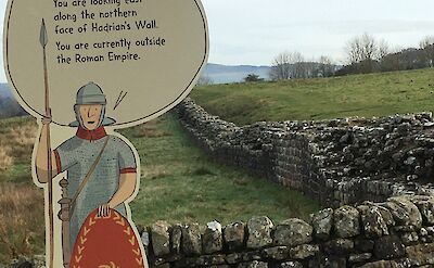 Hiking Hadrian's Wall in England.