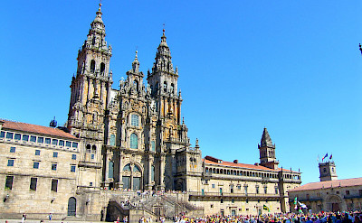 The western façade of the grand Cathedral of Santiago de Compostela in Galicia, Spain. Flickr:Jose Luis Cernadas Iglesias