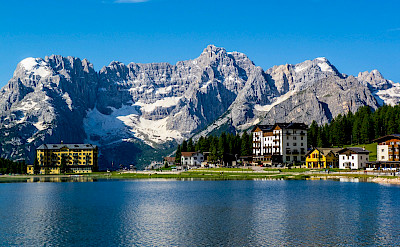 Many mountain lakes found in the Dolomites region of Italy. Flickr:Robert J Heath