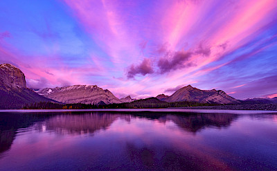 Sunrise in Kananaskis in the Canadian Rockies of Alberta. Flickr:JD Hascup
