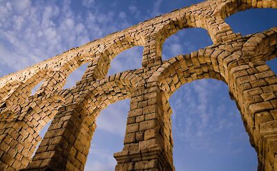 The famous Roman Aqueduct of Segovia, Spain. CC:David Corral Gadea