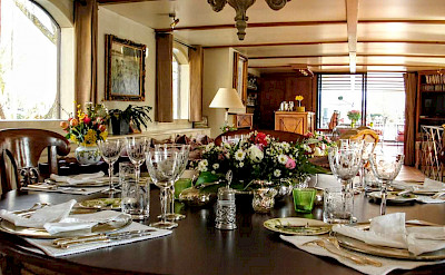 The exquisite table settings | Bike & Boat Tours