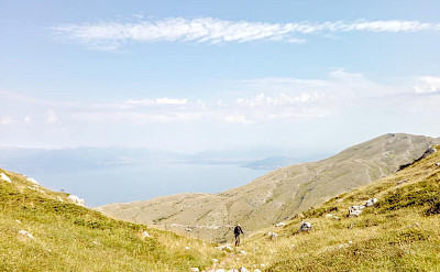 Hiking to Magaro Peak in Macedonia.