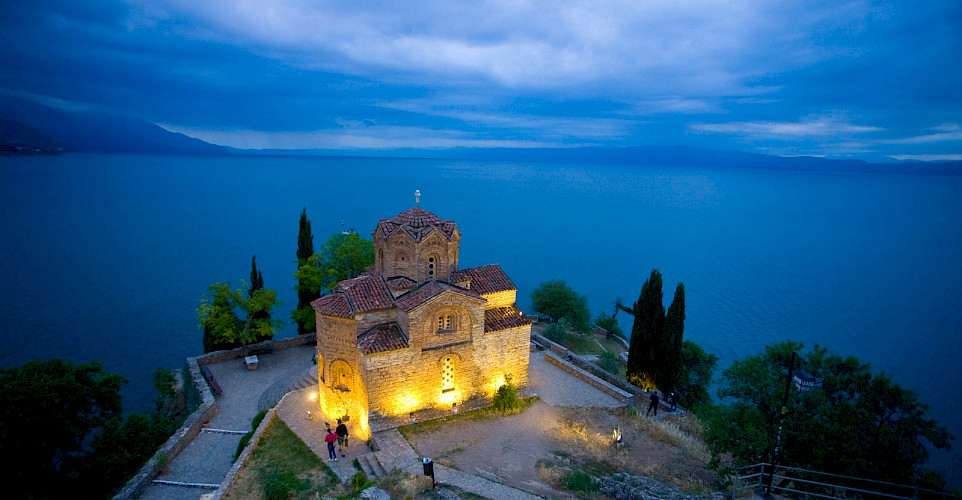 Church of St John overlooking Lake Ohrid in Ohrid, Macedonia. Flickr:Mike Norton 
