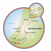 Destaques da Holanda em Cruzeiro de Luxo Mapa